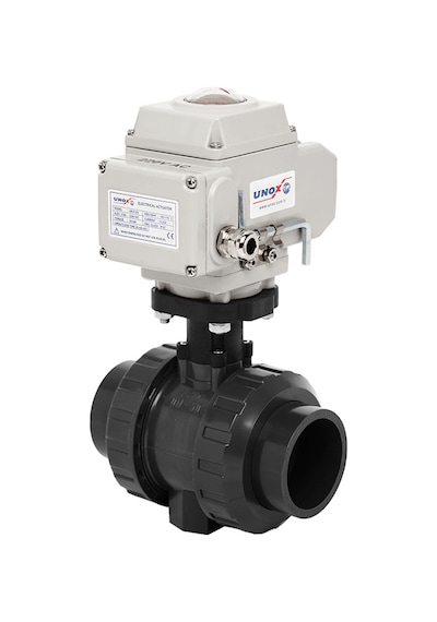 Unox Elektrik Aktüatörlü Pvc Küresel Vana Su İçin