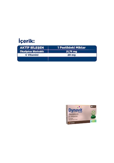 Dynavit Herbal Okaliptüs C Vitamini 16 Pastil