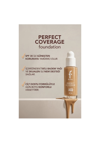 Perfect Coverage Yüksek Pigmentli & Doğal Bitişli Spf30 Fondöten 8682536106788 105prclaınıvry