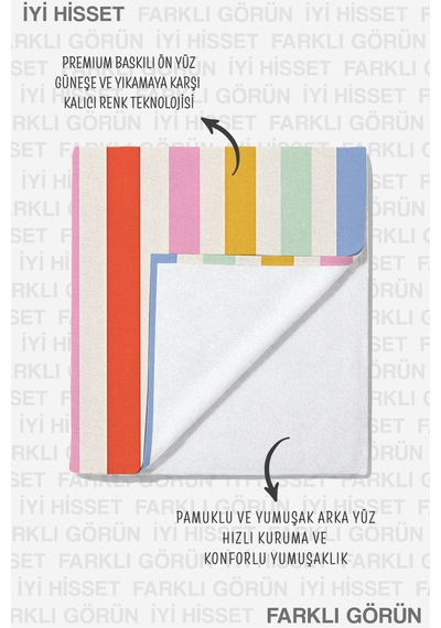 Çizgili Renkli Modern Plaj Havlusu - Pastel Akdeniz Stil Havuz Deniz Hızlı Kuruyan Mikrofiber Havlu Dalgın Yasemin Çizgili Renkli Modern Plaj Havlusu - Pastel Akdeniz Stil Havuz Deniz Hızlı Kuruyan Mikrofiber Havlu Dalgın Yasemin