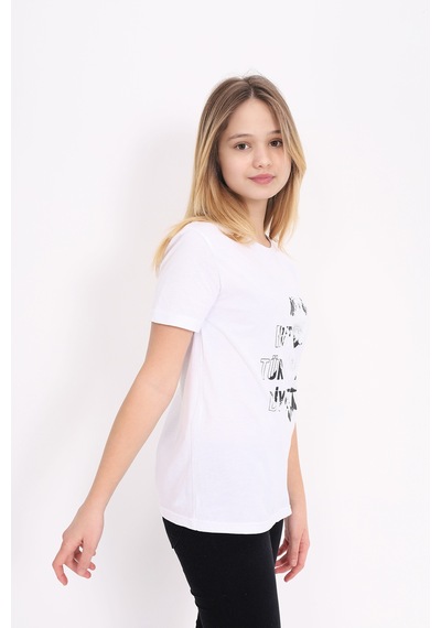 Toontoy Unisex Çocuk Atatürk Baskılı Tişört Beyaz