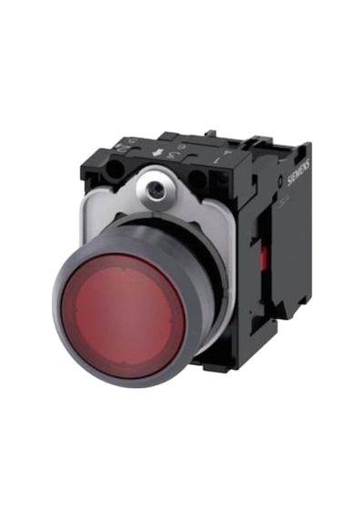 Siemens 3sb6113-0db20-1ca0 - 22mm Led'li Plastik Buton Kırmızı 24v Ac/dc