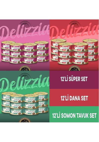 Reflex Plus Delizzia Yetişkin Kedi Maması 36 Lı Karışık Set