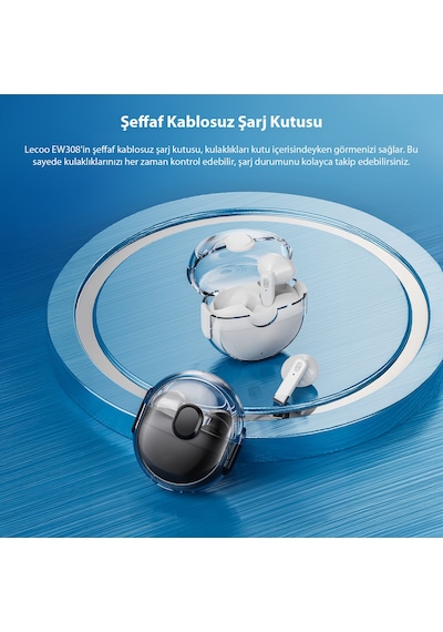 Lecoo EW308 Kablosuz Bluetooth 5.1 TWS Mikrofonlu Kulak İçi Kulaklık