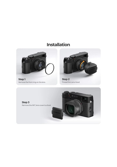 Freewell Fuji X100vı Real Lens Hood - Siyah