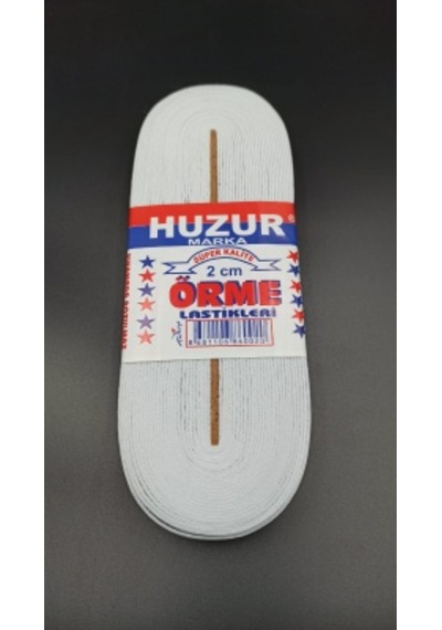 Beyaz - 2cm Paça Lastik Yassı Geniş 10mt 5332
