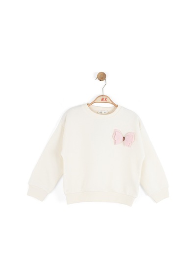 Xo Kids Kız Çocuk Sweatşirt 4-8 Yaş 39515 Krem - Pudra