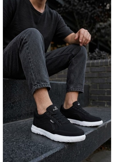 Elit Asyld228 Erkek Klasik Sneaker Siyah - Beyaz