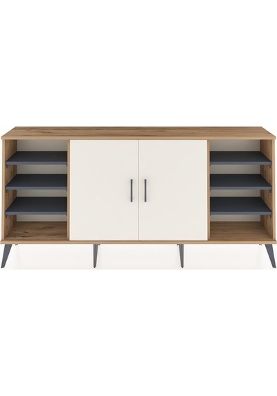 Arges Konsol 9 Raflı 2 Kapaklı 176x30x83 Çam-aytaşı/antrasit Aytaşı/antrasit Arges Konsol 9 Raflı 2 Kapaklı 176x30x83 Çam-aytaşı/antrasit Aytaşı/antrasit