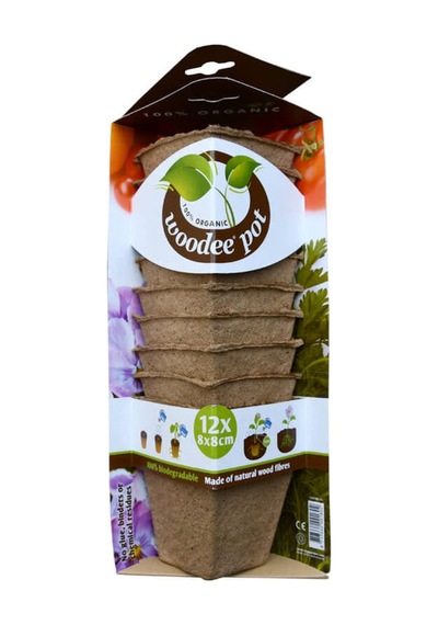 Woodee Pot 8x8 Cm 12 Adet