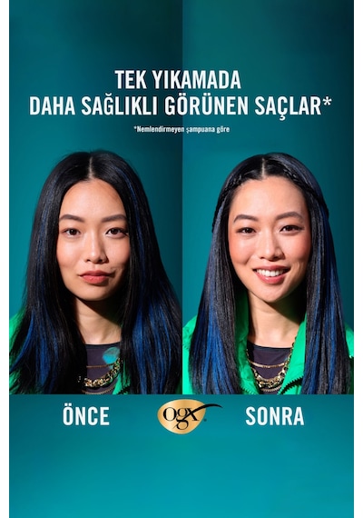 OGX Argan Oil of Morocco Onarıcı Sülfatsız Şampuan 385 ml + Yenileyici Saç Bakım Yağı 100 ml