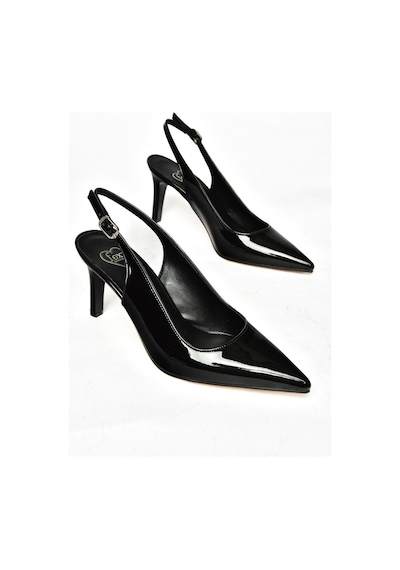 Fox Shoes S654071708 Siyah Rugan İnce Topuklu Kadın Ayakkabı Siyah