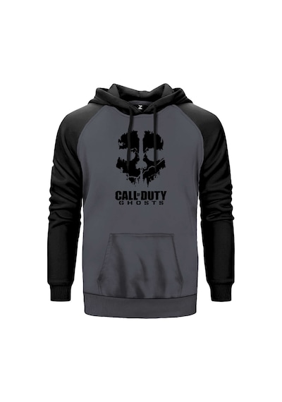 Call Of Black Ghosts Gri Renk Reglan Kol Sweatshirt Gri