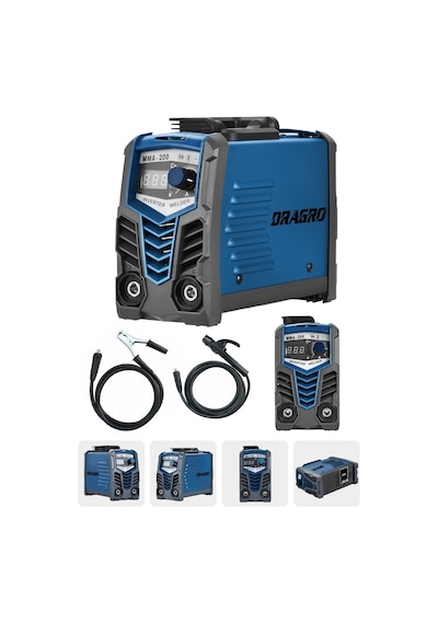 Dragro DRG-200kynk Mma Lacivert 200 Amper Profesyonel Dijital Göstergeli Invertör Kaynak Makinesiii