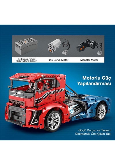 Reobrix Technic 11008 Rc Tır Kamyonet Kumandalı&motorlu Yaratıcı Yapı Blok Seti Building Blocks - 2116 Parça