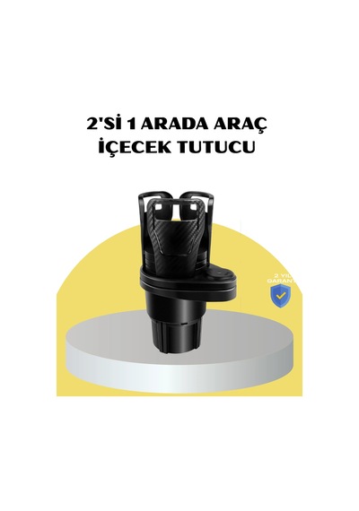 Araç İkili Bardak Tutucu Ayarlanabilir Genişlik 360 Döner Sistem Renkli