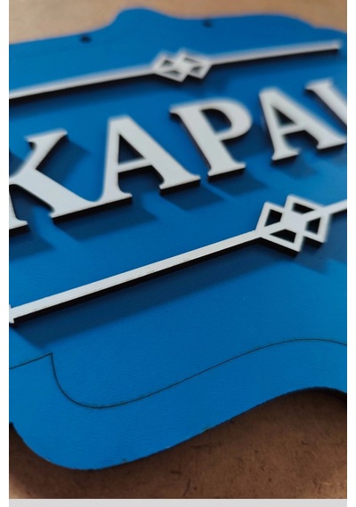 Ahşap Dekoratif Kesim Açık-kapalı Yazısı -saks