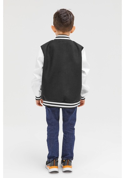 Benitto Kids Erkek Çocuk Mevsimlik Kaşe Kolej Mont 51299-siyah Siyah