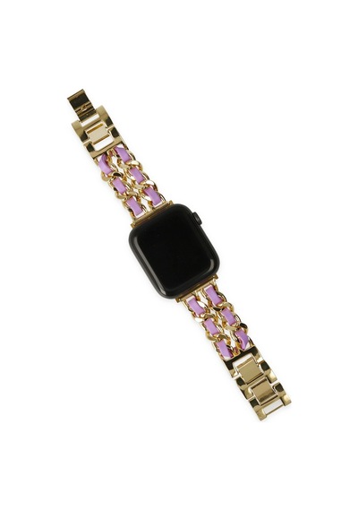 Watch 22mm Kr405 Metal Bakla Kordon Saat Değildir - Lila Diğer