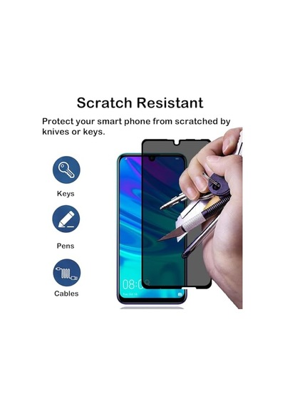 Huawei P Smart 2019 Privacy Hayalet Ekran Koruyucu 2 Adet - 9h Temperli Cam, Yan Görünme Engelleyici, Tam Kaplam