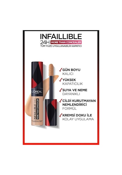 L'Oréal Paris Infaillible 24H Tüm Yüze Uygulanabilir Kapatıcı 326 Vanilla + Mini Paradise Maskara 4.7 ML