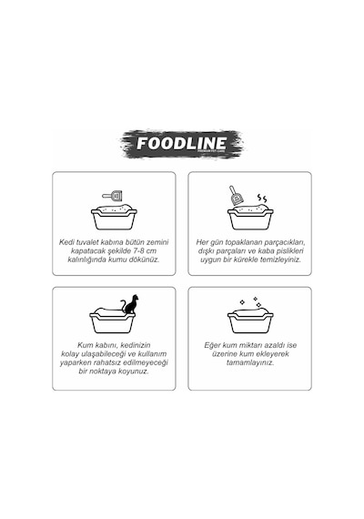 Foodline Bebek Pudrası Kokulu İnce Taneli Bentonit Topaklaşan Kedi Kumu 2 x10 L