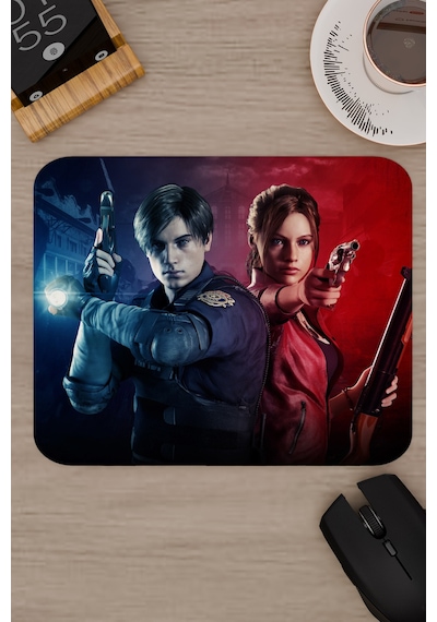 Resident Evil Kaymaz Dikişli Kauçuk Oyuncu Mousepad V5 - 22x18 Gaming Mouse Pad Fare Altlığı