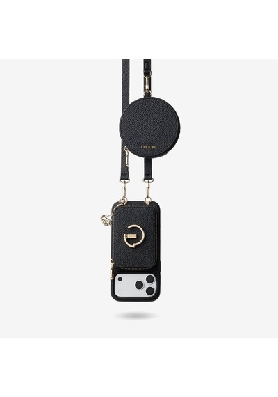 Kombinlenebilir - Apple Uyumlu iPhone 17 Pro Uyumlu Magsafe Özellikli Pu Deri Tasarım Kılıf - By Bera Lina Siyah