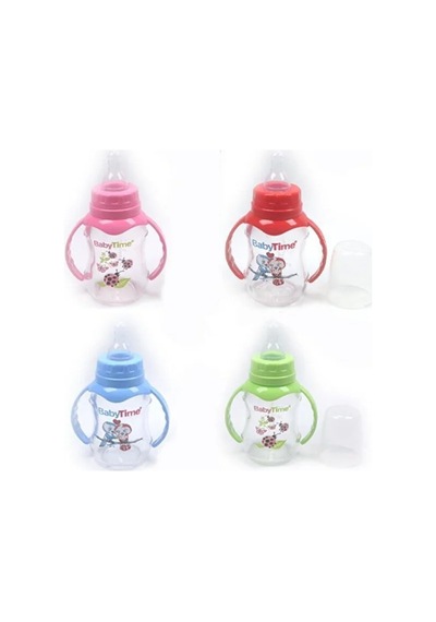 Babytime Kulplu Cam Biberon Silikon Kiraz Uçlu 125ml Bt080