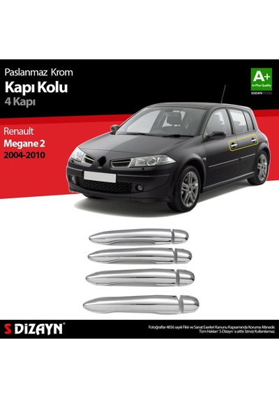 Renault Megane 2 Krom Kapı Kolu 4 Kapı 2004-2010
