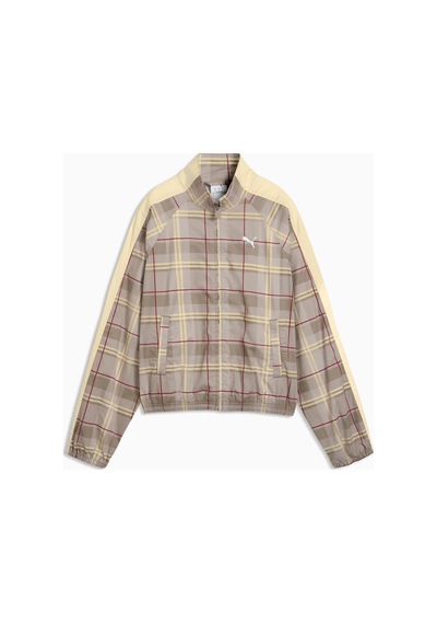 Puma T7 Tartan Kadın Bej Ceket 636628-81 Krem