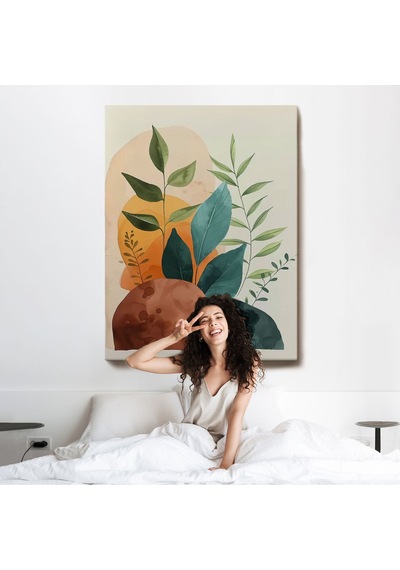 Miyrem^ Canvas Serie İskandinav Tarzı Soft Çiiçekler Tablo-7590