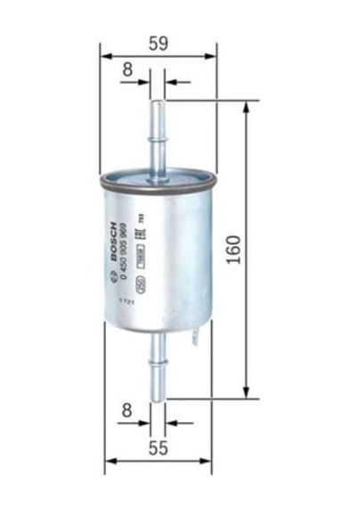 BOSCH 450905969 Benzin Filtresi Epıca 06- Lacetti 05- Spark / Rezzo 00- Lanos 97- Matız Nubira 00- 1.4 1.6 1.8