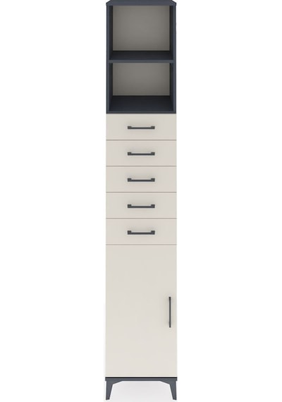 Hyperion Dolap 3 Raflı 5 Çekmeceli Tek Kapaklı 44x44x243 Antrasit-aytaşı Antrasit Hyperion Dolap 3 Raflı 5 Çekmeceli Tek Kapaklı 44x44x243 Antrasit-aytaşı Antrasit
