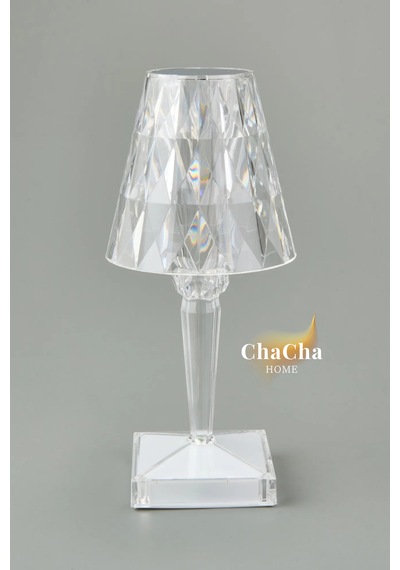 Chacha Home Brilliant Led Masa Lambası & Dekoratif Abajur Şeffaf