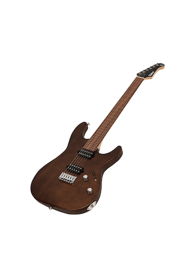 Valler Fts250 Mat Koyu Kahve Okoume Ağacı Hh Perdesiz Elektro Gitar