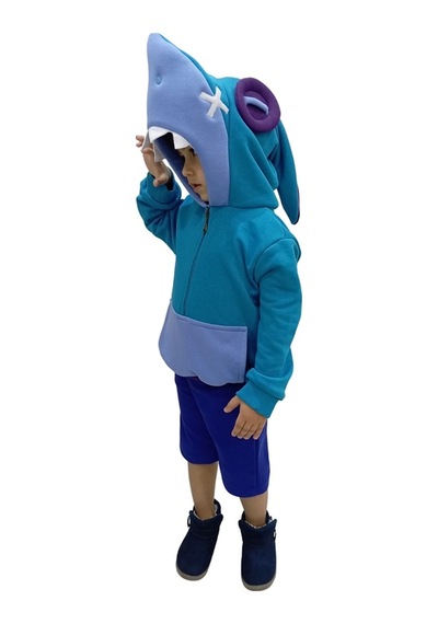 Kapüşonlu Cosplay Leon Shark Kostümü