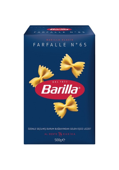 Barilla Kelebek Makarna 500 G - Farfalle, Durum Buğdayı, 10 Dakikada Hazır 2'li Ekonomik Paket Tarı