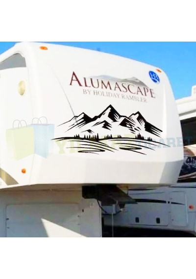 Karavan Çekme Orman Dağ Off Road Oto Sticker Araba Yapıştırma