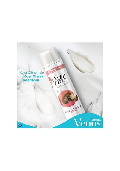 Gillette Venus Satin Care Kadın Tıraş Jeli Kuru Ciltler, 200 Ml