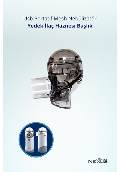 Portable Mesh Nebulizatör Yedek Haznesi Başlık
