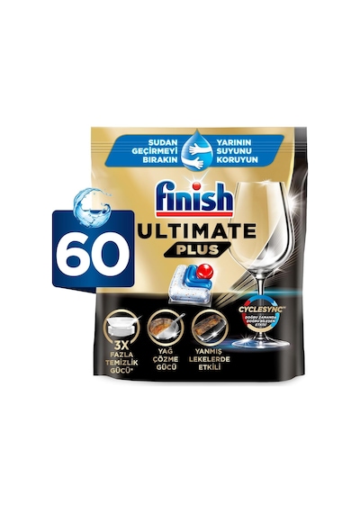 Finish Ultimate Plus 60 Kapsül Bulaşık Makinesi Deterjanı Tableti 1 X 60 Kapsül