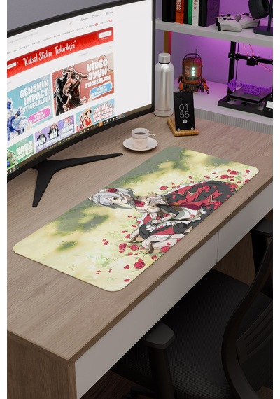 Noelle Genshin Impact Anime Oyuncu V5 - 70x30 Xl Gaming Mouse Pad Fare Altlığı