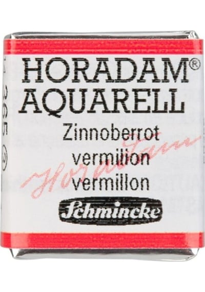Schmincke Horadam Aquarell Artist Sulu Boya Vermilion Yarım Tablet