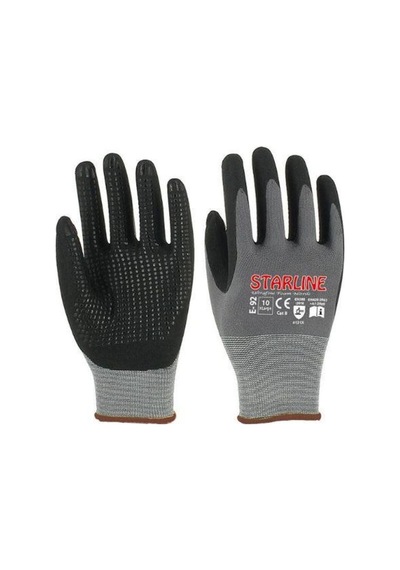 E-92 Puanlı Mikro Köpük Nitril Eldiven Montaj Eldiveni No.9/large - 1 Adet Gri