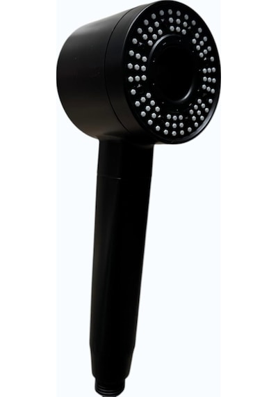 Siyah Elegant Duş Başlığı, 4 Fonksiyonlu Yüksek Basınçlı Duş Başlığı, Yağmur Akışı, Masaj Jeti,