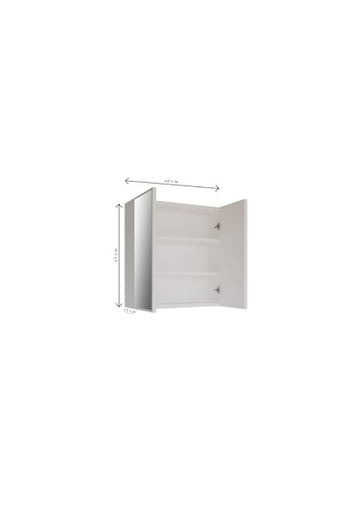 Lale 2 Kapaklı Aynalı Banyo Dolabı Mdf Beyaz