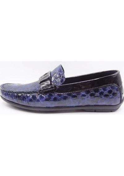 King Paolo King Shoes Yazlık Rugan Erkek Ayakkabı 4013 Lacivert