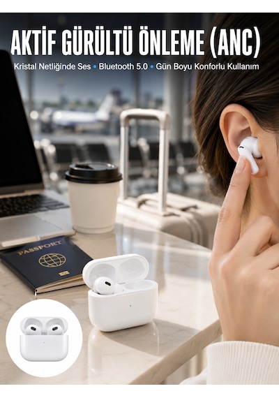 Bluetooth Kulaklık 3.nesil Kablosuz Uzun Pil Ömrü Dokunmatik Kontrol Yeni Nesil - Lisinya