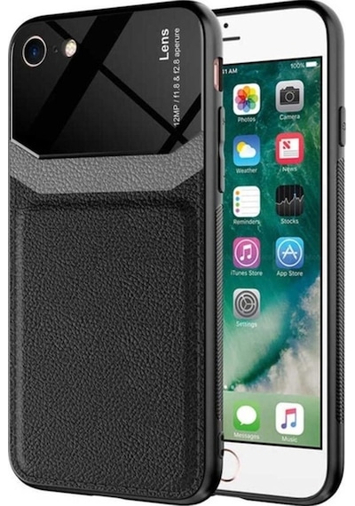 Apple Uyumlu iPhone 8 Kılıf Zore Emiks Kapak Siyah